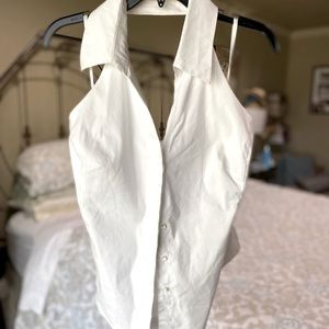 Cute halter button up- White House Black Market